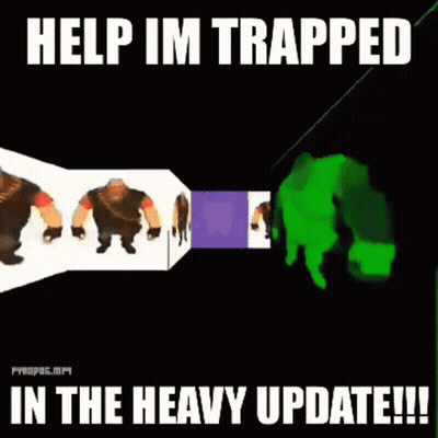 Help Im Trapped In The Heavy Update GIF