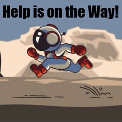 Help Is On The Way Running Robot GIF