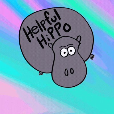 Helpful Hippo Cartoon GIF