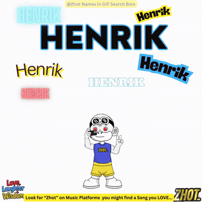 Henrik Name on Animated Poster