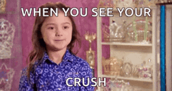 Her Reaction When She See Her Crush GIF