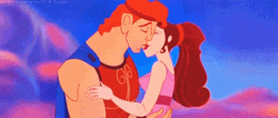 Hercules And Megara Kissing Sweetly
