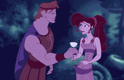 Hercules Kisses Megara With Rose