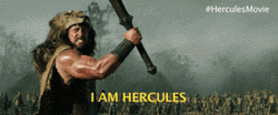 Hercules Screaming With Sword