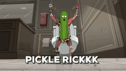 Here Come Pickle Rick GIF