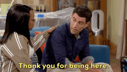 Here For You Consoling Max Greenfield GIF