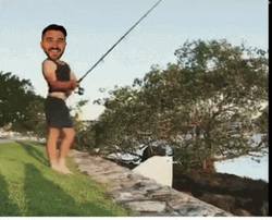 Here I Come Funny Fishing GIF