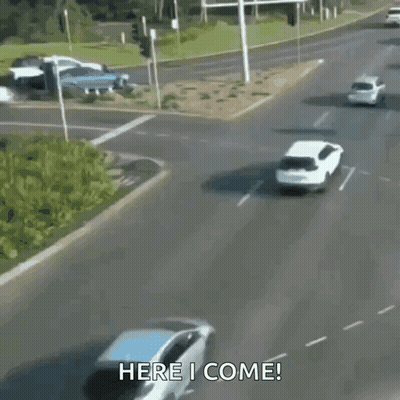 Here I Come Text GIF