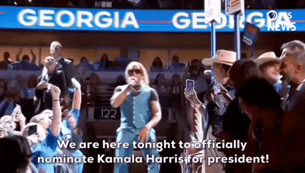 Here Tonight To Officially Nominate Harris Walz GIF