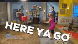Here You Go Tossing Giant Gift Box GIF