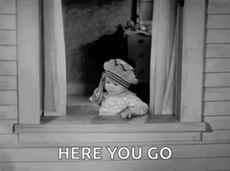 Here You Go Vintage Baby Tossing Money GIF