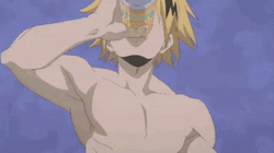 Hero Academia Denki Drinking GIF