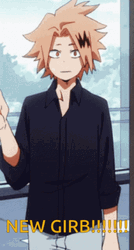 Hero Academia Denki Happy Bow GIF