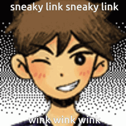 Hero Omori Sneaky Wink GIF