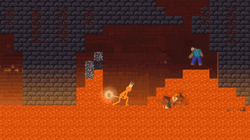 Herobrine Airbirne Battle Gameplay GIF