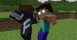 Herobrine Versus Baldi Brawl Fight GIF