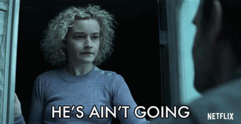 Hes Aint Going Hes Back Said Julia Garner GIF