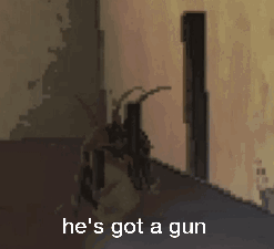 Hes Got A Gun Hiding Bug GIF