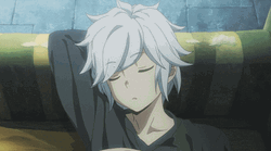 Hestia DanMachi Bell Cranel Shocked GIF