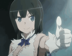 Hestia DanMachi Thumbs Up GIF