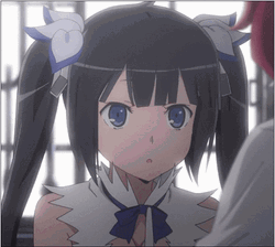 Hestia DanMachi Wow Blue Eyes GIF