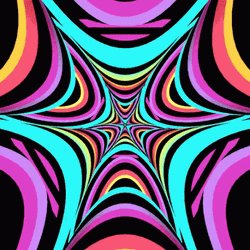 Hexeosis Geometrical Colorful Optical Illusion GIF