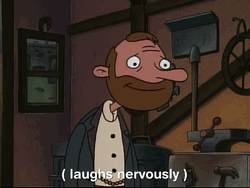 Hey Arnold Mr Kokoshka Nervous Laugh GIF