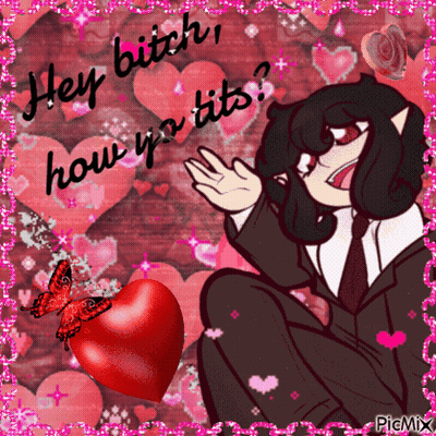 Hey Bitch How Yo Tits Cartoon Character GIF
