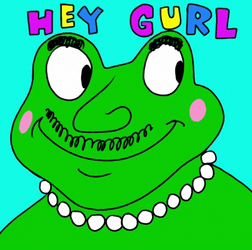 Hey Girl Animated Frog GIF