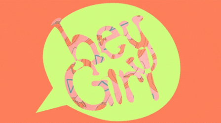 Hey Girl In A Speech Bubble GIF