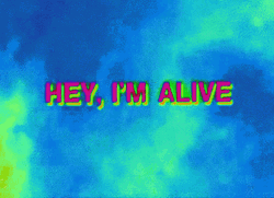 Hey Im Alive Text GIF