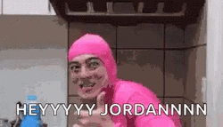 Hey Jordan Pink Guy Meme GIF