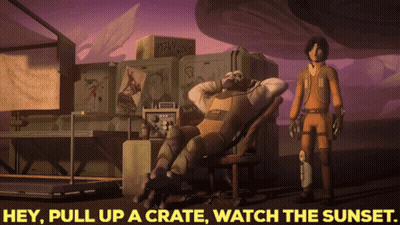 Hey Pull Up A Crate Watch The Sunset Man Laying In Chair GIF