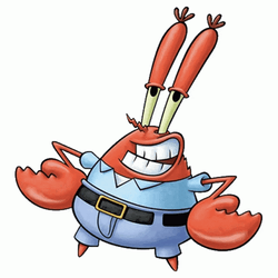 Hey Siri Show Me Mr Krabs Grinning GIF