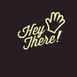 Hey There Font Getting Erased GIF