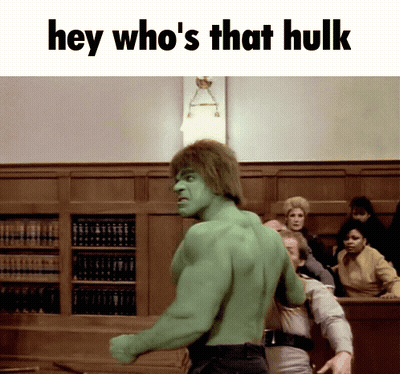 Hey Who's That Hulk GIF