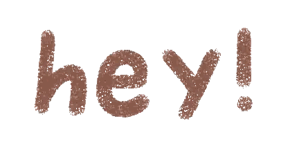 Hey Written In Brown Chalk Sticker