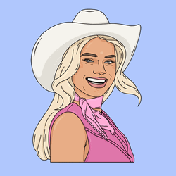 Hi Barbie Big Smile Animated Art GIF