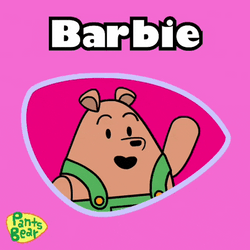 Hi Barbie Flashing Colors Pants Bear GIF