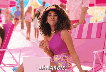 Hi Barbie Margot Robbie Ryan Gosling GIF