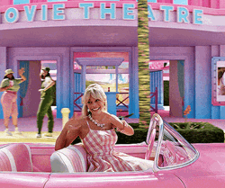 Hi Barbie Margot Robbie Waving In Car GIF