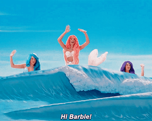 Hi Barbie Mermaids Waving GIF
