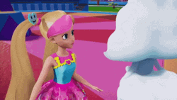 Hi Barbie Shocked Reaction Eye Rolling GIF