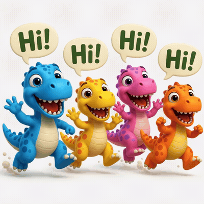 Hi From Dinosaurs GIF