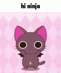 Hi Ninja Cute Sailor Cat GIF