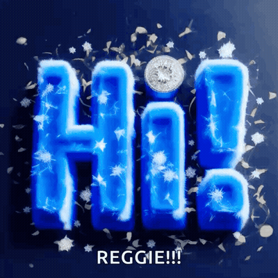 Hi Surrounded By Snowflakes Says Reggie GIF