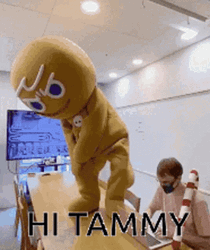 Hi Tammy Table Top Dancing Mascot GIF