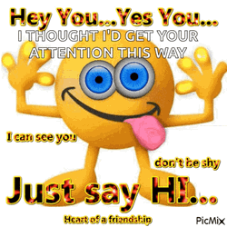 Hi There Funny Wobbly Eye Emoji GIF