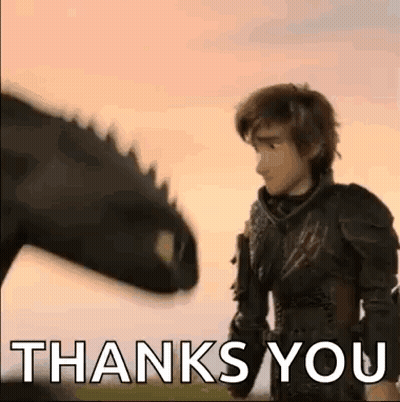 Hiccup And Toothless From How To Train Your Dragon Are Standing Next To Each Other And Talking . GIF