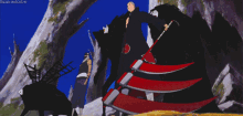 Hidan Spinning His Scythe Frightening Everyone GIF